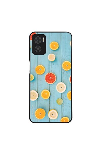 Sonique Θήκη Fruit Series για Motorola Moto E22 4G Γκρέιπφρουτ