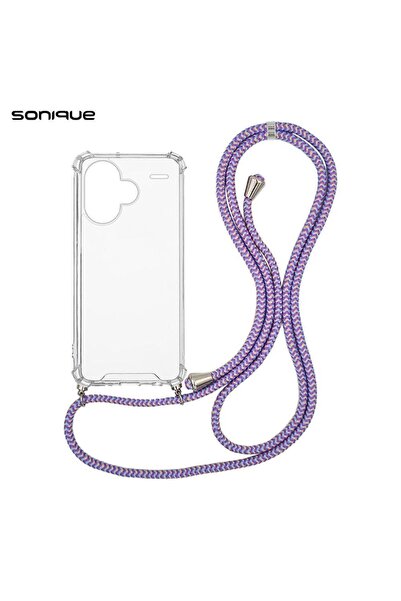 Sonique Θήκη Σιλικόνης με Κορδόνι Armor Clear Xiaomi Redmi Note 13 Pro Plus 5...