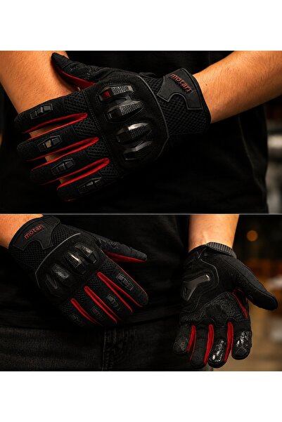 AEGIS Motari Mit Red Summer Motorcycle Gloves