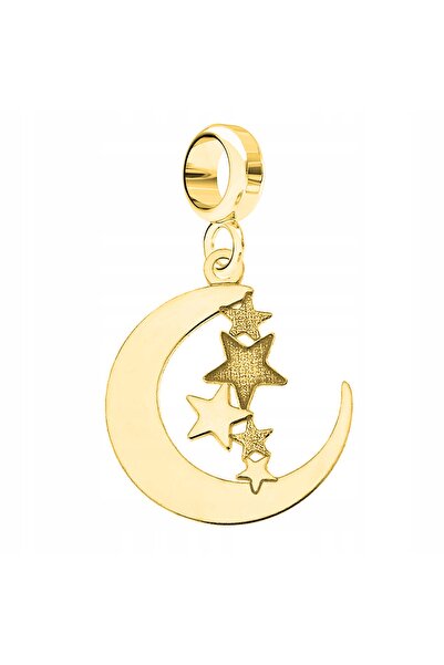 Larezo pandantiv, element decorativ, Model Lună Aurie Stele Cer Nocturn, Inal...