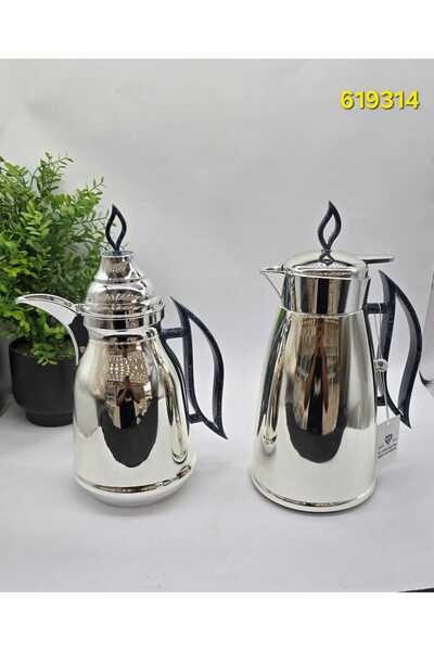 WAHJ ALMASAH Trams the Teardrop 1L+1L Shiny Silver with Blue Handles