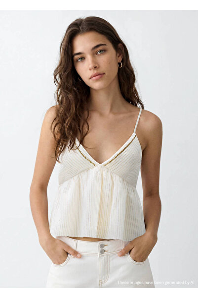 Mango Teen İşleme detaylı bluz
