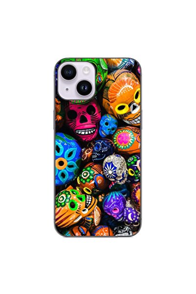 OEM Husa compatibila cu Apple iPhone 15 Silicon Gel Tpu Model Halloween Crani...