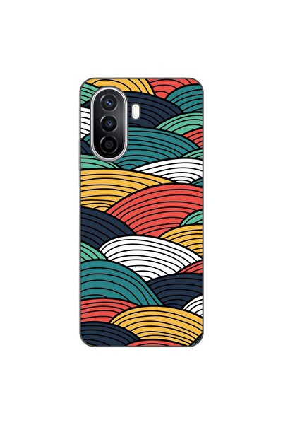 OEM Husa compatibila cu Huawei Nova Y70 Silicon Gel Tpu Model Abstract Stripe...
