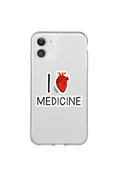 Other Apple iPhone 12 Mini I Love Medicin Transparent Silicone TPU Θήκη