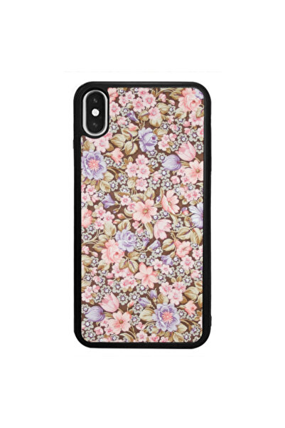 Other Apple iPhone Xs Max Blue Roses Black Glossy Θήκη