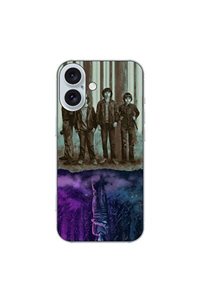 OEM Husa compatibila cu Apple iPhone 16 Silicon Gel Tpu Model Stranger Things...