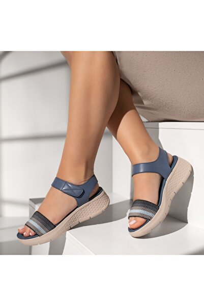 Modlet.ro Women's blue platform sandals ANA13