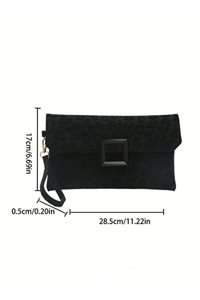 ORVILLA Clutch Bag for Women, Fashion Leopard Print Small Square Bag, Flap Handbag