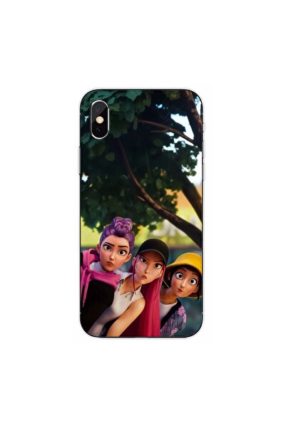OEM Husa compatibila cu Apple iPhone X Silicon Gel Tpu Model KPop Demon Hunte...