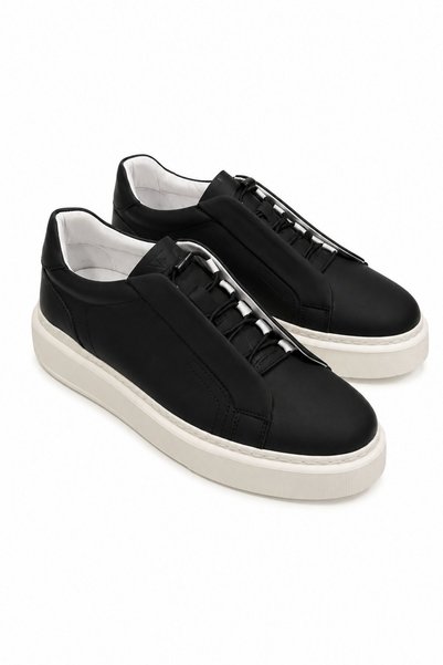 Tripy Genuine Leather Men's Lace-Up Matte Leather Sneaker Shoes Ronald