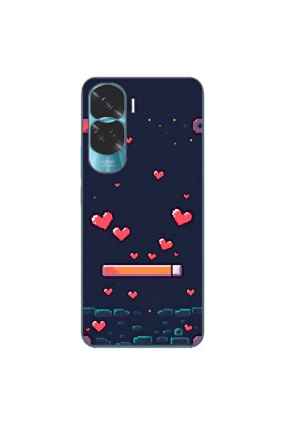OEM Husa compatibila cu Honor 90 Lite 5G Silicon Gel Tpu Model Pixelated Heal...