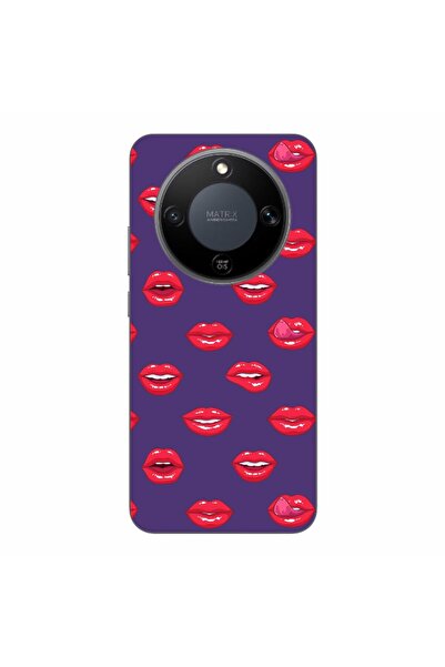 OEM Husa compatibila cu Honor Magic8 Lite Silicon Gel Tpu Model Buze Pattern