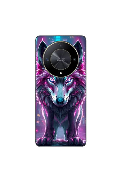 OEM Θήκη συμβατή με Honor Magic6 Lite Σιλικόνης Gel TPU με σχέδιο Cyberpunk Wolf