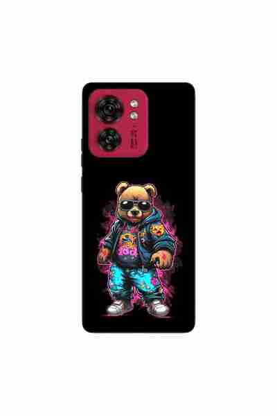 OEM Husa compatibila cu Motorola Edge 40 Silicon Gel Tpu Model Bear Cool Black