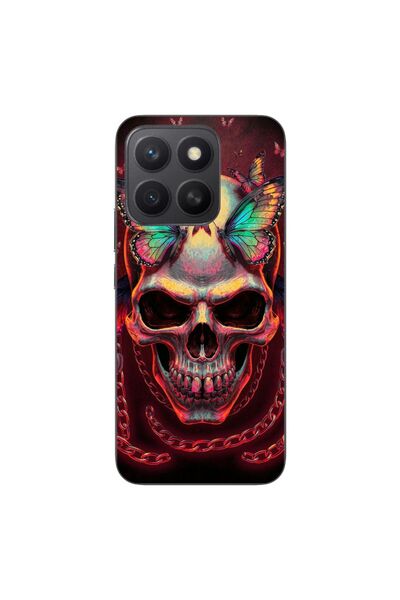 OEM Θήκη συμβατή με Honor X8c, από σιλικόνη gel TPU, με ολογραφικό κρανίο και...
