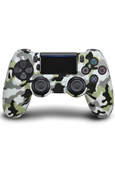Mi7a Doubleshock PS4 Uyumlu Kablosuz Titreşimli Oyun Kolu (Kamuflaj Desenli G...