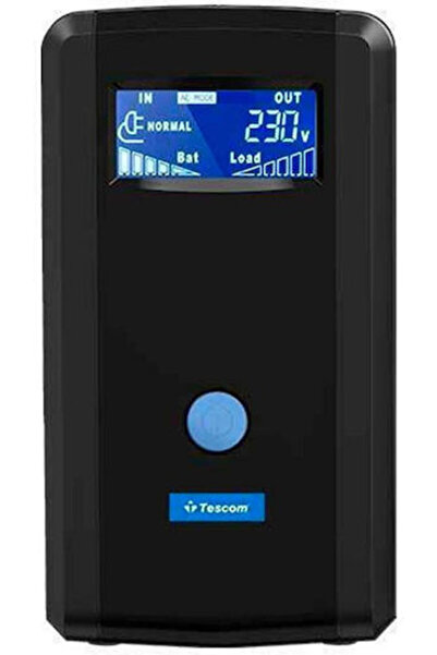 TESCOM Λέο Πλας LCD 650A UPS Ενσύρματο 650VA 390W με 2 πρίζες ρεύματος Σούκο
