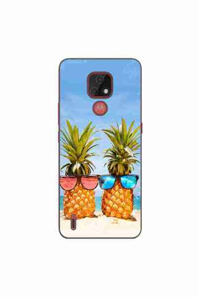 OEM Husa compatibila cu Motorola Moto E7 Silicon Gel Tpu Model Beach Pinneaples