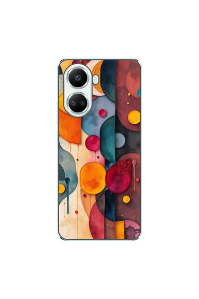 OEM Калъф, съвместим с Huawei Nova 10 SE, силиконов гел TPU, с абстрактни фор...