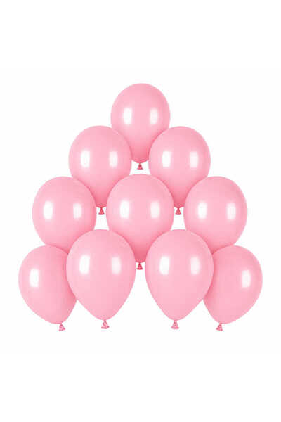BeySüS Pink Color Latex Macaron Balloons (15 cm) - 10 Pieces