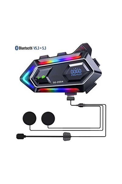 Genel Markalar UNİVERSAL MOTOSİKLET KASK İNTERCOM BLUETOOTH RGB IŞIKLI GG-2004