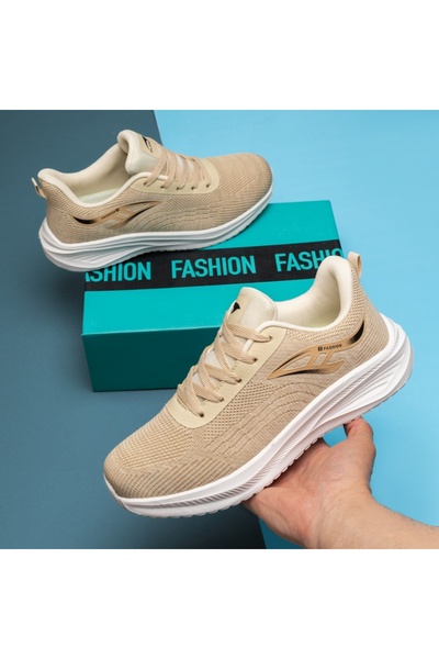 Modlet.ro Men's beige lace-up sneakers ION2