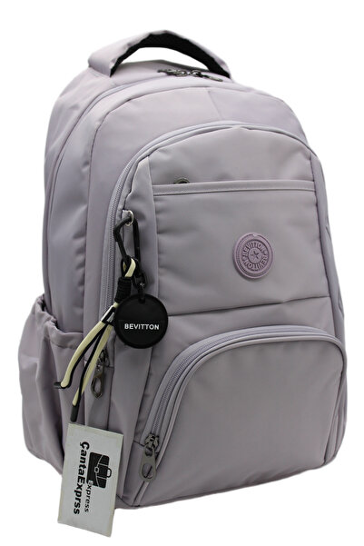 ÇantaExpress Water Resistant Fabric Lavender Color Multi-Compartment Unisex C...