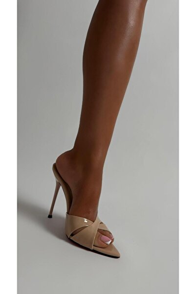 Naz Luxury Shoes LAURA TOPUKLU TERLİK NUDE