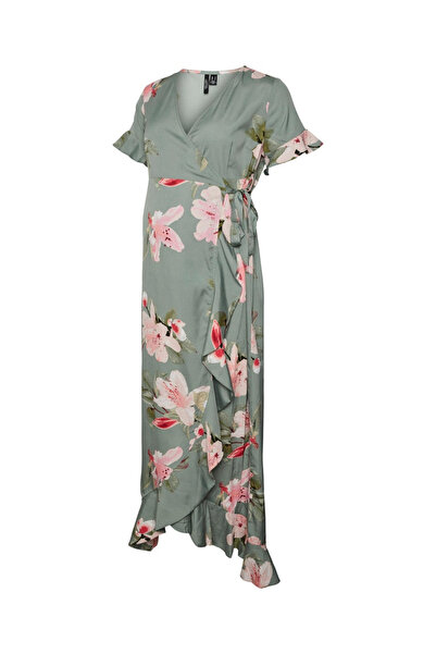 MAMALICIOUS Elegant dress for pregnant and nursing women - Vero Moda Henna
