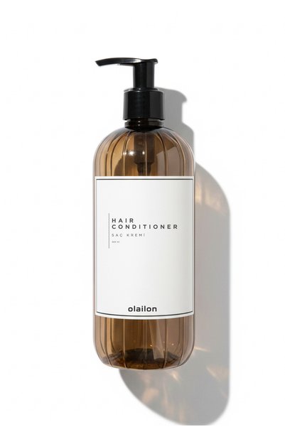 olailon Hair Conditioner and Shampoo Bottle Set of 2 Amber |   500 ml Plastic
