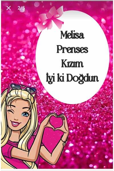 Gmt Ambalaj Barbie Temalı Kişiye Özel İsimli 70x100 cm Ölçüsünde Branda Afiş
