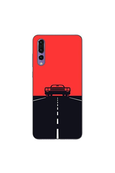 OEM Husa compatibila cu Huawei P20 Pro Silicon Gel Tpu Model Red Sky Muscle Car