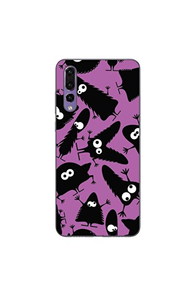 OEM Θήκη συμβατή με Huawei P20 Pro από σιλικόνη gel TPU με σχέδιο μαύρων τεράτων