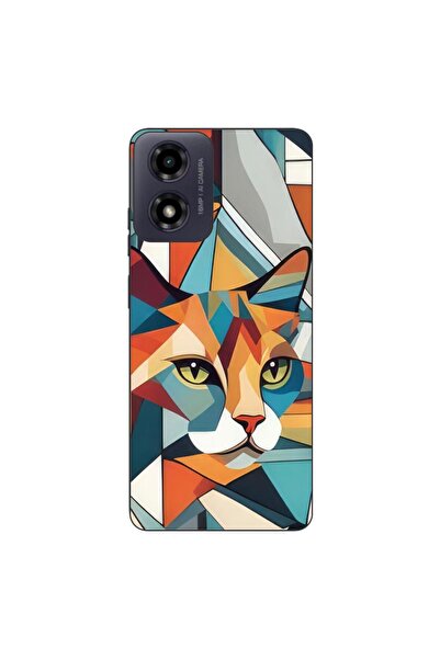 OEM Husa compatibila cu Motorola Moto G24 Silicon Gel Tpu Model Cubic Cat Art