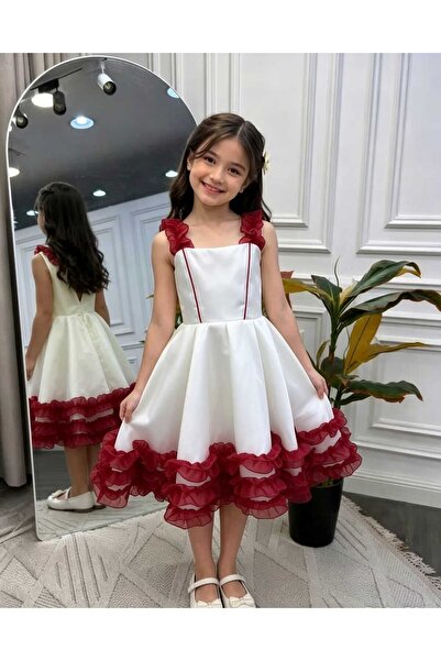 Marllow Girls' Ruffled Sleeveless Dress Is Very Beautiful