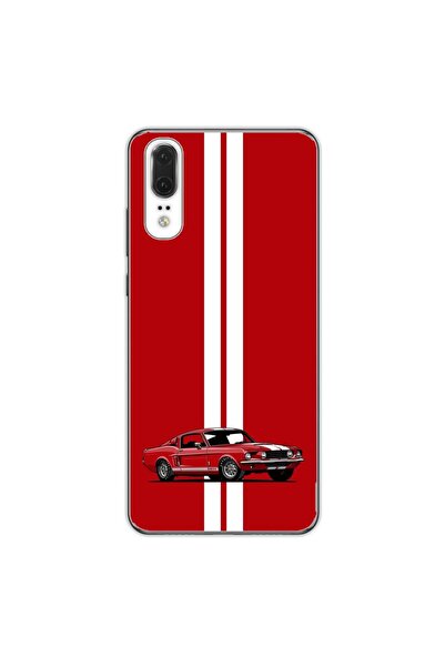 OEM Husa compatibila cu Huawei P20 Silicon Gel Tpu Model Red Mustang