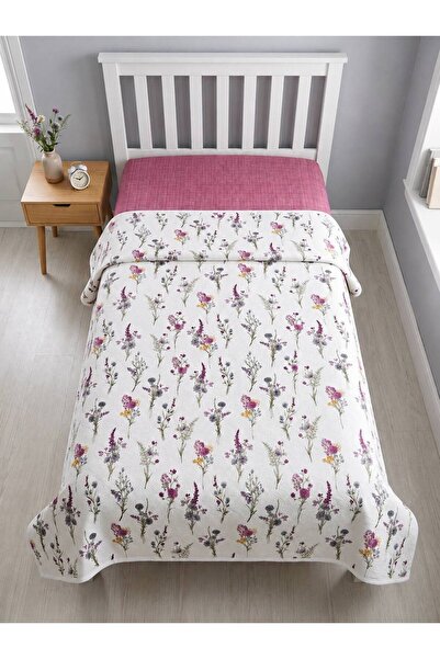 ŞENER HOME Model cu flori sălbatice imprimat 150x240 cm. Pătură individuală p...