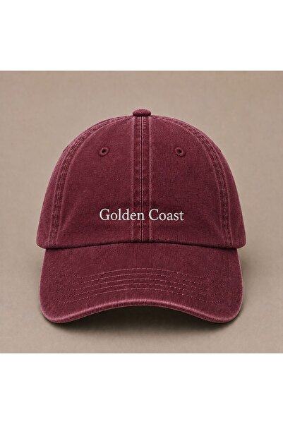 WeavedCo Golden Coast Written Embroidered Vintage Washed Cap Hat