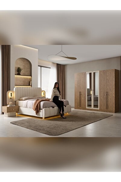 %100 MDF SANTORİNİ YATAK ODASI TAKIMI