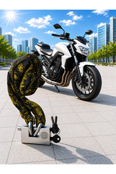 beneficio 10 mm 1.20 Scooter Motorsiklet Kilidi Zincir ve kayar milli Kilit S...