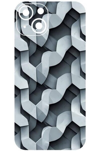 BURAQ 0245 3D Abstract Design Back Protection Sticker for iPhone 15 (Not a Co...