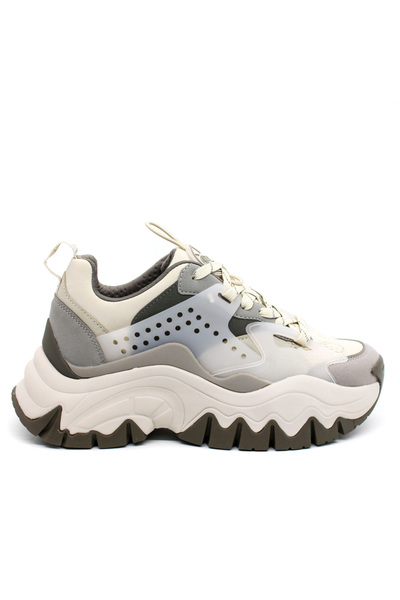 Buffalo Γυναικεία Trail One Sneakers Γκρι BUF1636193-GREY CREAM