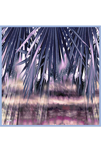 Aker Blue 90X90 Silk Twill Scarf