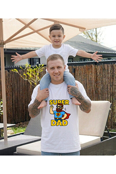 LORVEX Koncept za Dan očeva - Super tata majica, oversized, 100% pamučna majica