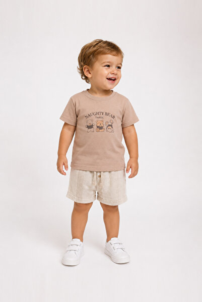 PİETRA BABY KİDS Naughty Bear Shorts Two-Piece Set