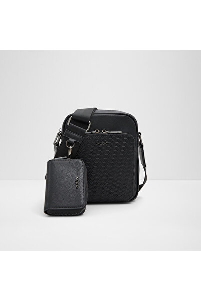 Aldo Maximilian Textured Crossbody Bag & Pouch with Zip Closure & Adjustable ...