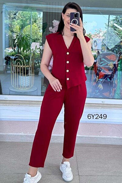 İnce Topuk Modal Fabric Vest Suit 6Y249