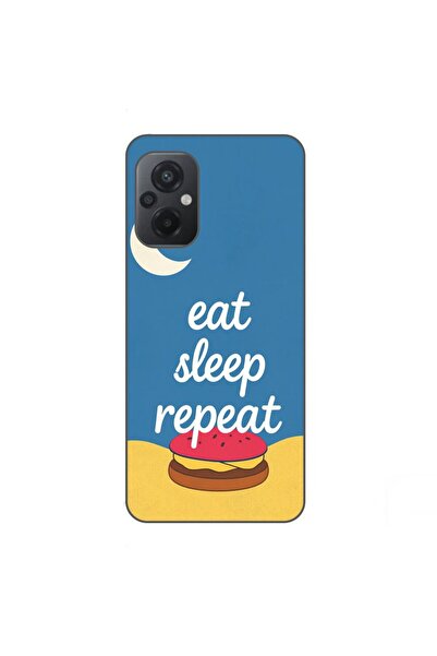 OEM Case compatible with Xiaomi Poco M5 Silicon Gel Tpu Pattern Eat Sleep Repeat