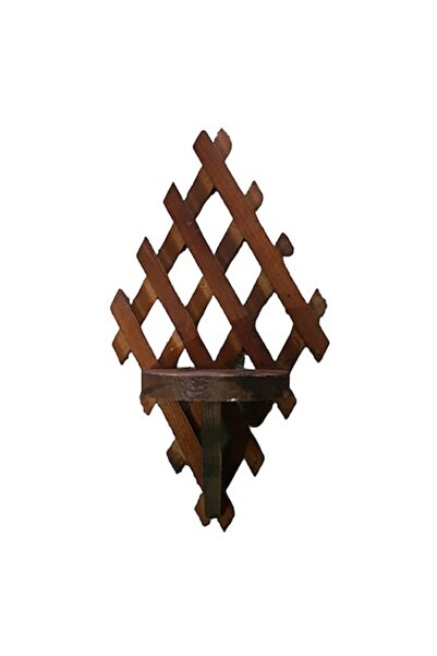 OEM Suport de perete pentru ghiveci, lemn, maro, 22x29x14 cm